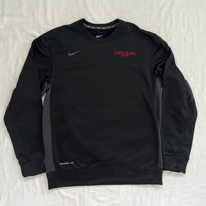 Nike Therma-Fit Black Santa Clara Soccer Embroidered Logo Sweatshirt Pullover